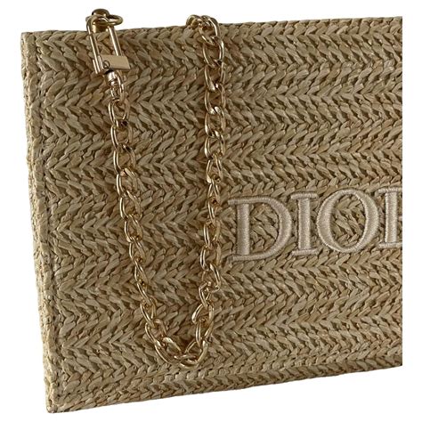 pochette dior paglia|borse Dior a mano.